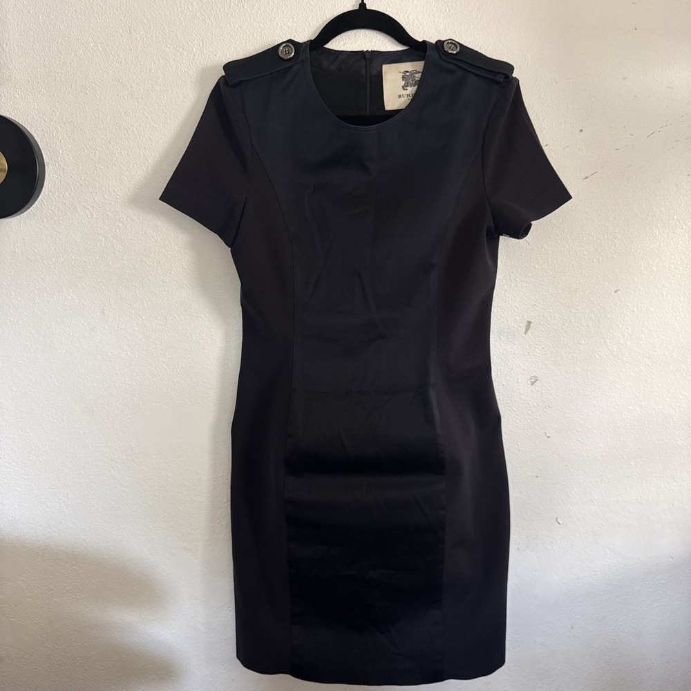 Burberry London Sheath Dress Navy Blue Size 6 Career Work Office